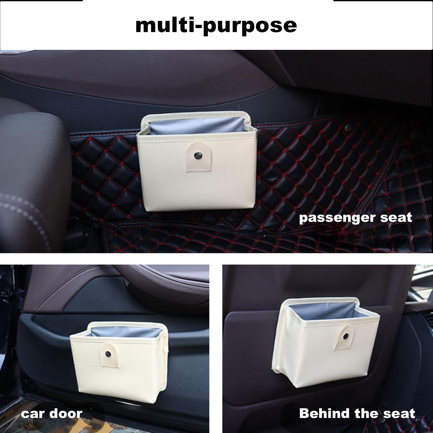 Foldable Trash Can and Storage Bag—High-capacity, waterproof, and leak-proof design | Portable car trash can, suitable for vehicles, camping, and travel (includes 45 trash bags) - Image 2