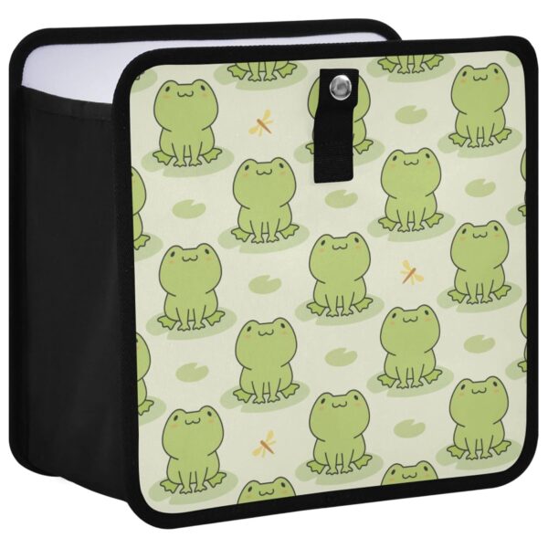 Cute Frog-Shaped Car Trash Can: Foldable hanging trash bag; fun animal-shaped waterproof car trash bin (Green, Small)