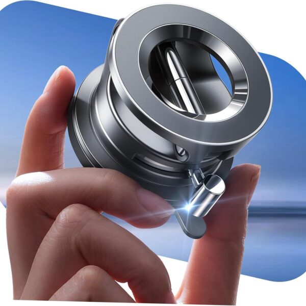 Vacuum-Suction Magnetic Phone Mount — 360° adjustable suction cup car mount