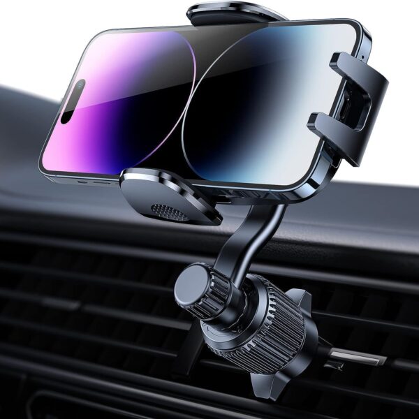 Air Vent Car Phone Mount — [Unobstructed airflow for cool air] Hands-free, universal, extendable clip-style mount